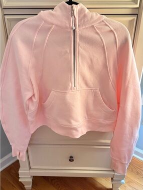 lululemon athletica Light Pink Zip-Up Cropped Hoodie